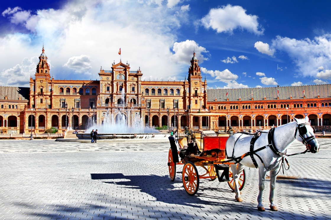 'beautiful Plaza de Espana, Sevilla, Spain' - Andalusia